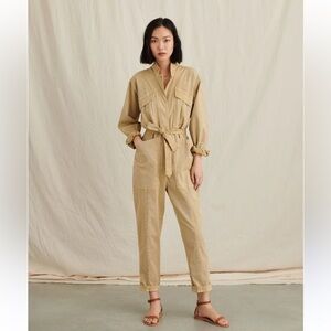ALEX MILL Expedition JUMPSUIT Size S Washed Twill Vintage Khaki